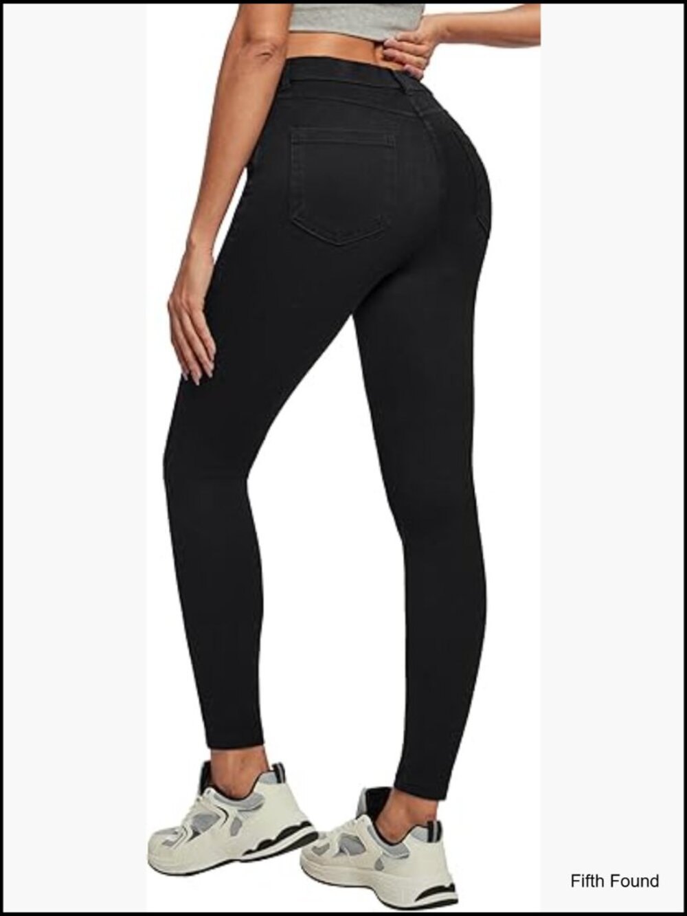 High Waisted Stretchy Skinny Jeans Tummy Control Jeggings Pull On Leggings with